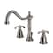 Kingston Brass KS1998TX 8" Widespread Bathroom Faucet, Brushed Nickel KS1998TX - alternate 1